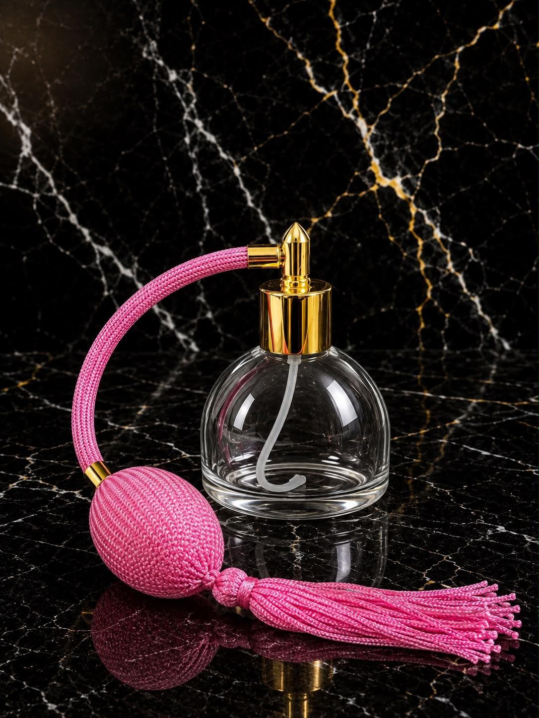 Dome Perfume Bottle with Bulb Atomizer, image 1 of 2