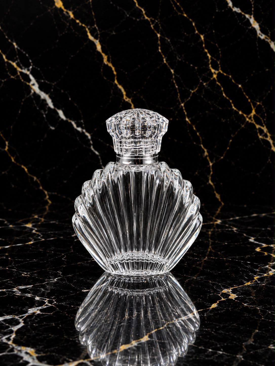 Seashell Perfume Bottle with Crown Cap, image 1 of 1