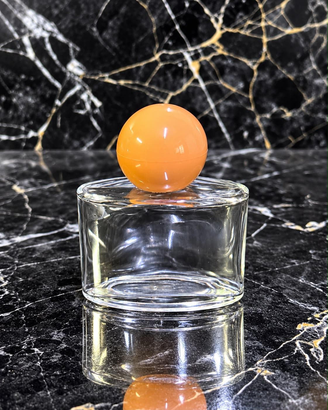 Oval Glass Bottle with Ball Cap, image 1 of 1