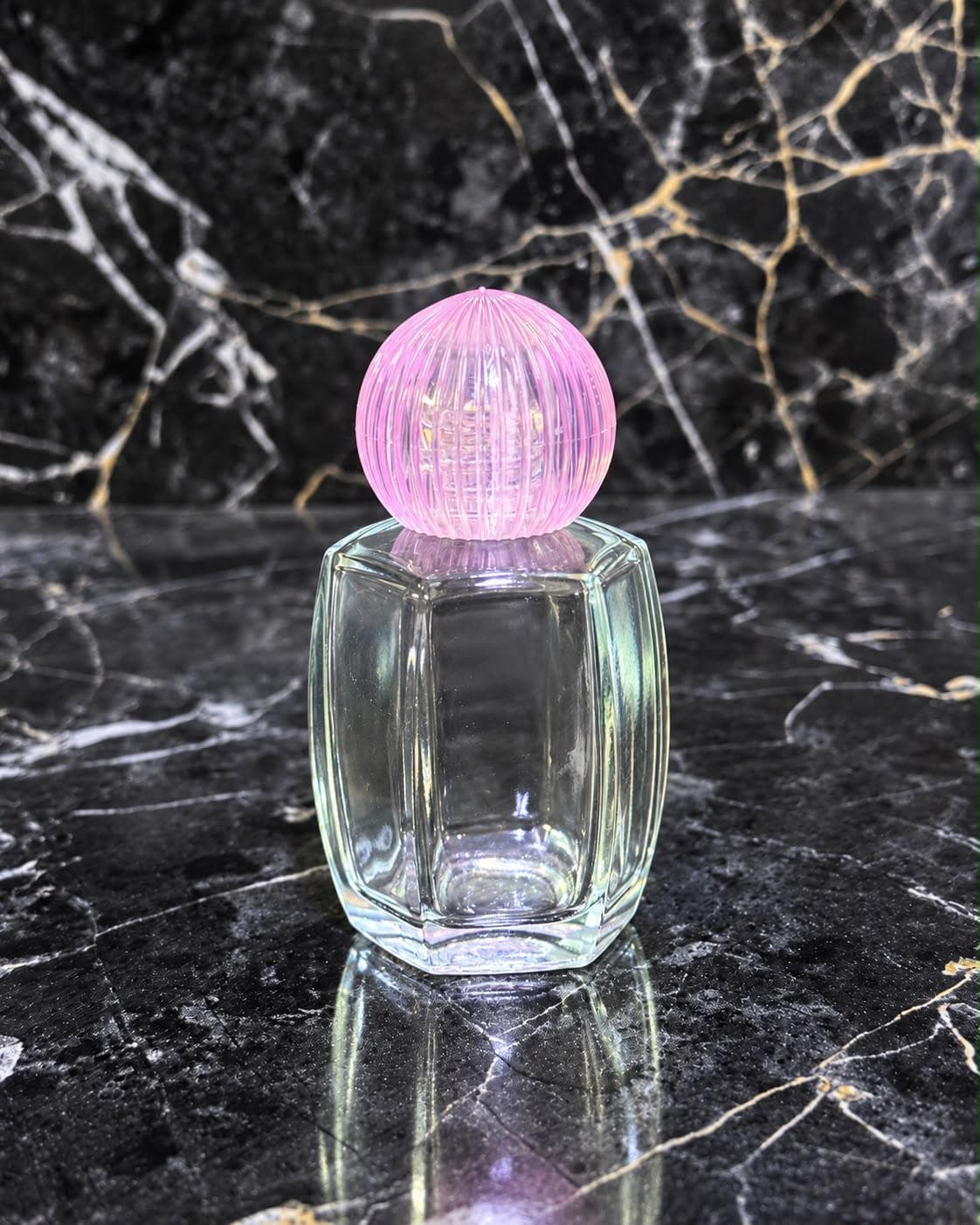 Octagonal Glass Bottle with Ball Cap, image 1 of 1