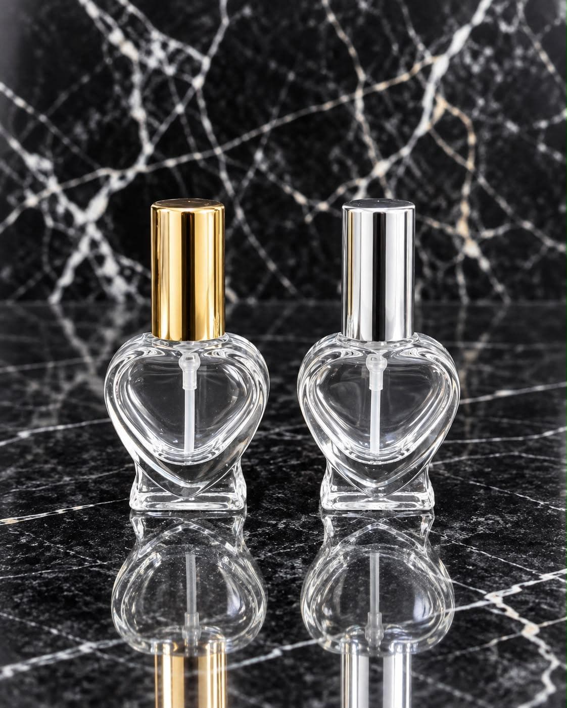 Heart-Shaped Perfume Bottle with Spray Pump, image 1 of 1