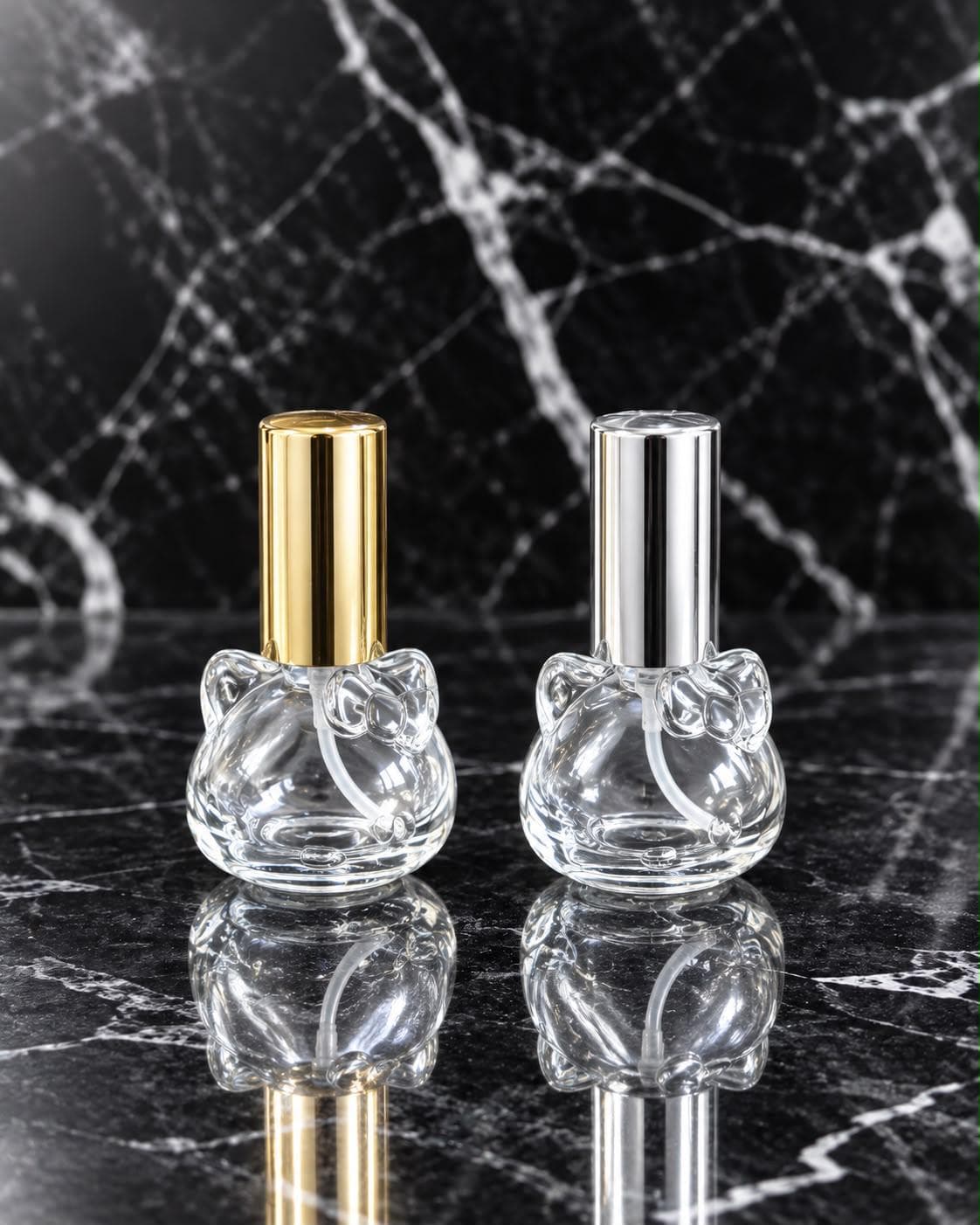 Cat-Head Perfume Bottle with Spray Pump, image 1 of 1